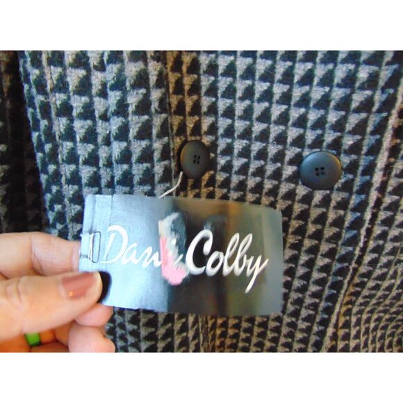 Vtg NWT Coat by Dani Colby Made in USA Double Breasted w/ shoulder pads Size 16 - Picture 7 of 9